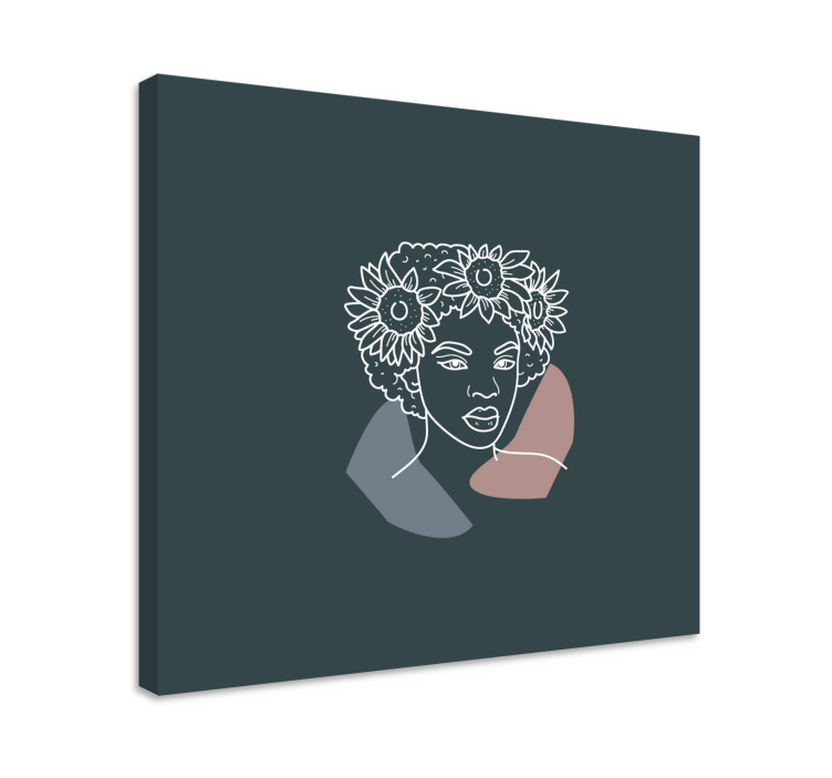 盲人精美植物肖像 - TenStickers