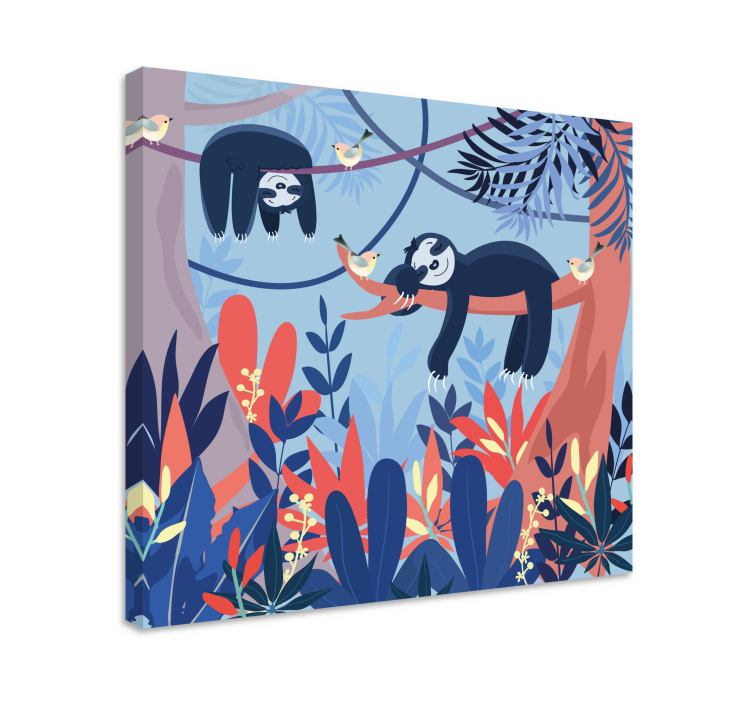 盲人动物树枝上的树懒 - TenStickers