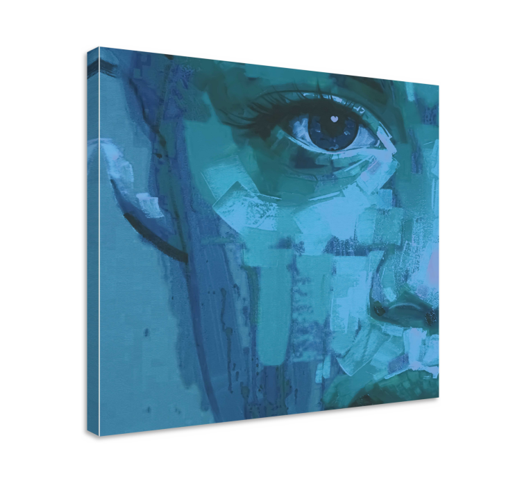 盲人眼部细节蓝色产品 - TenStickers