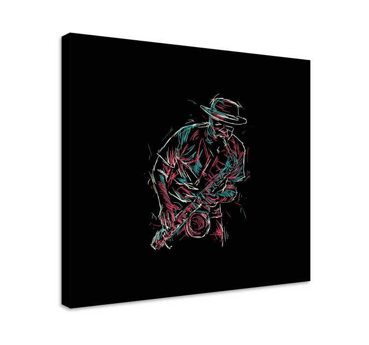 盲人音乐萨克斯风演奏者 - TenStickers