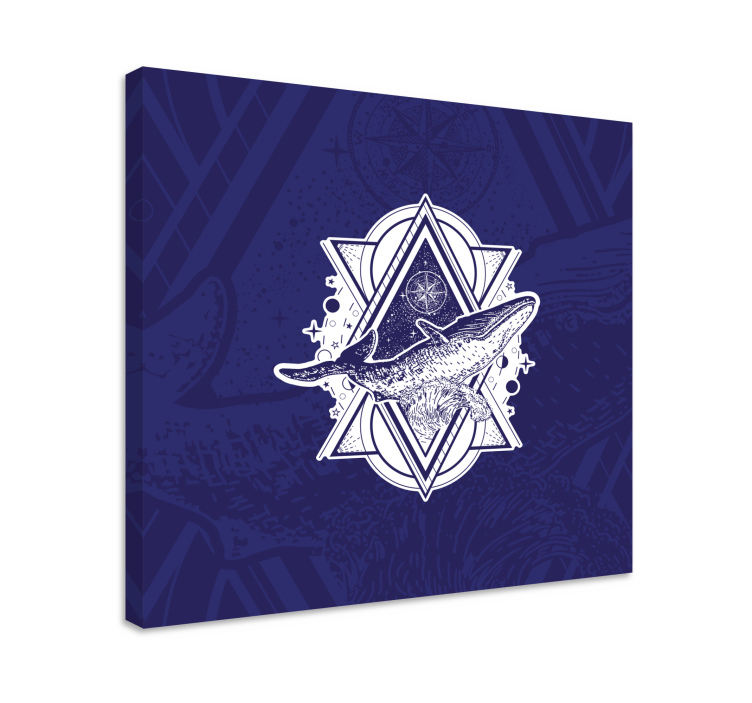 盲人海洋鲸鱼星际设计 - TenStickers