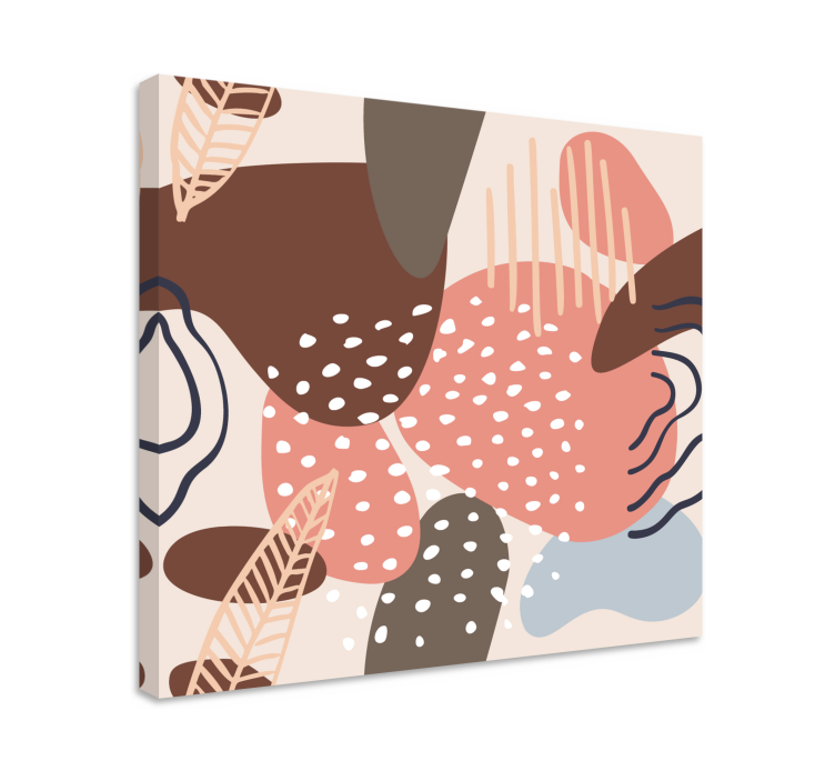 抽象蘑菇图案植物帆布版画 - TenStickers