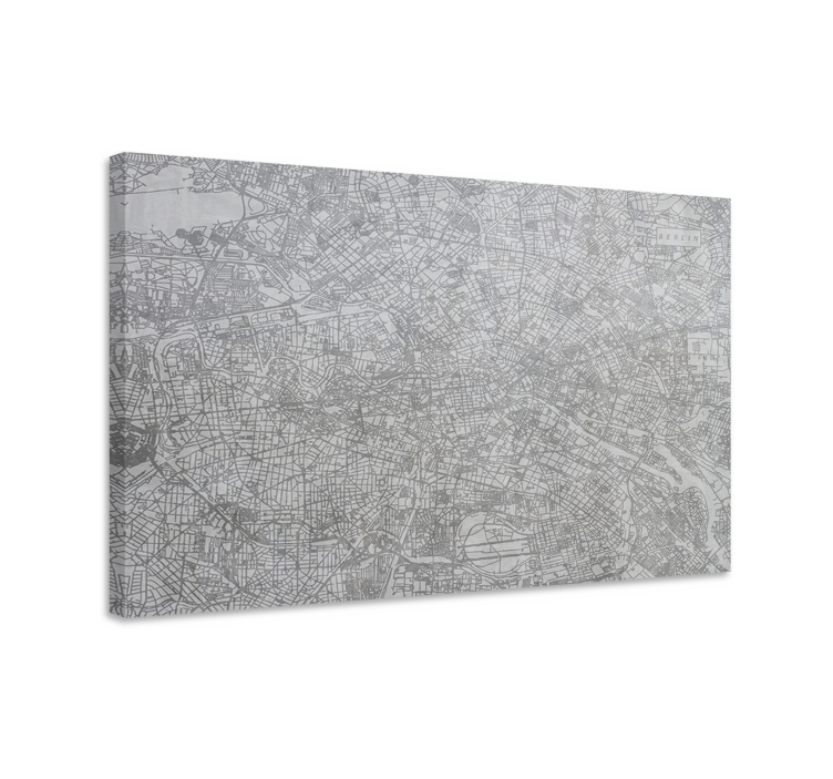 城市地图柏林城市帆布打印 - TenStickers