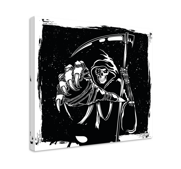 盲人人物指向死亡使者 - TenStickers