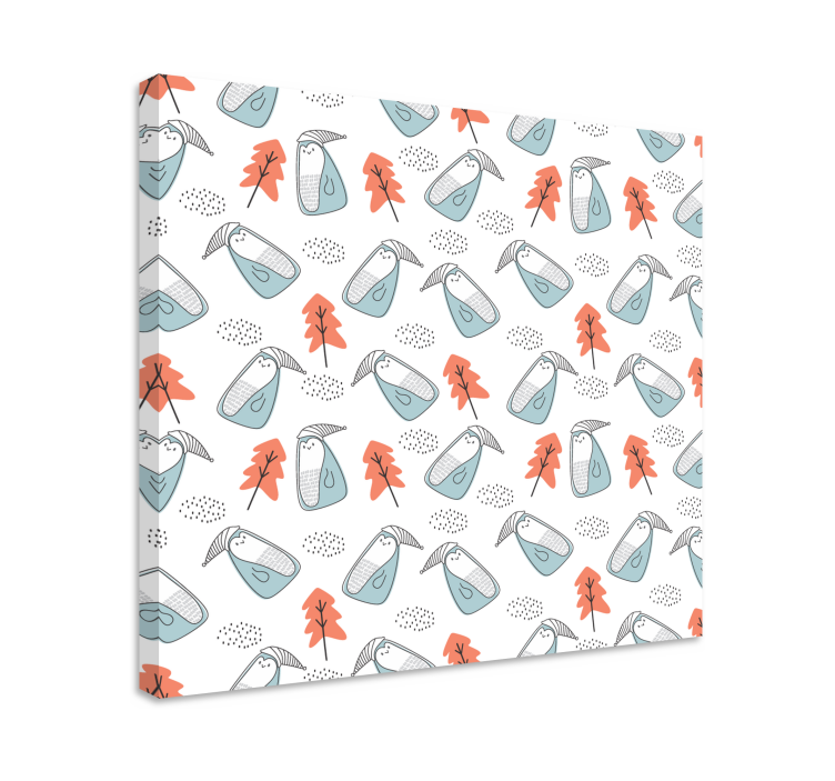 盲人花卉可爱动物图案 - TenStickers