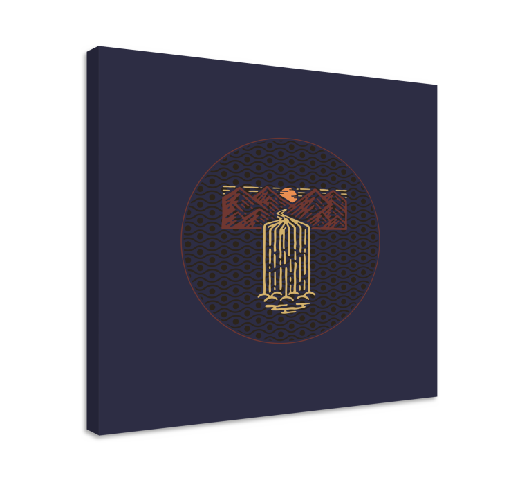 非洲风格瀑布帆布艺术版画 - TenStickers