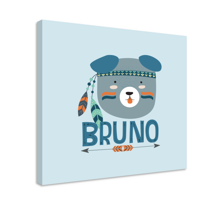 盲人动物可爱的熊插画 - TenStickers