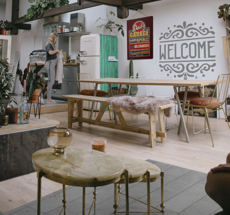 复古广告牌复古帆布 - TenStickers