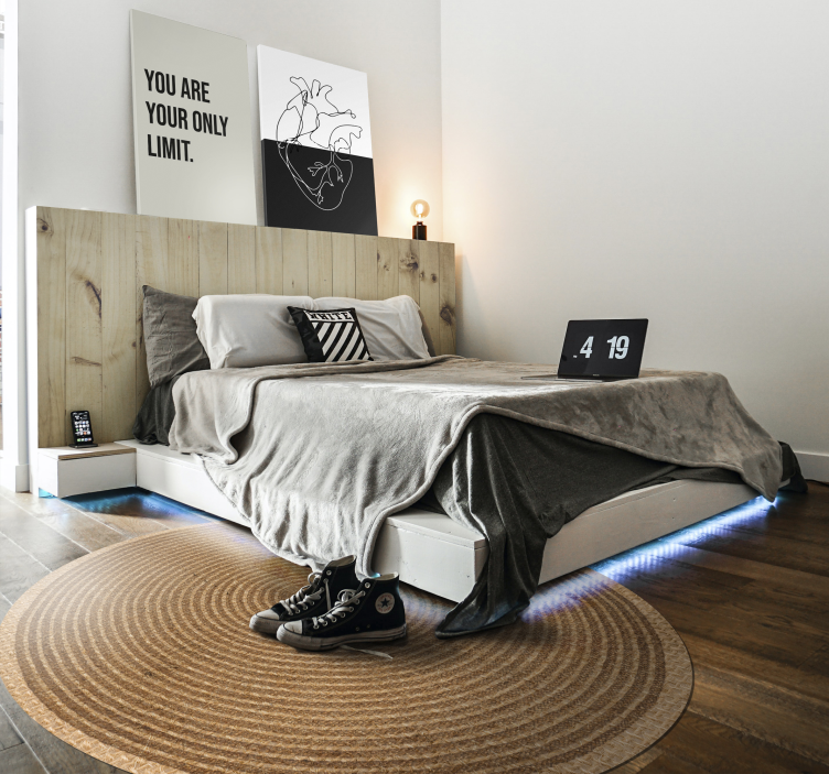 几何心艺术线条几何画布 - TenStickers