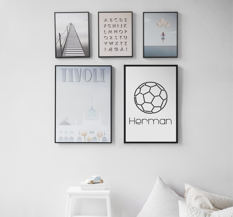 盲人青少年定制姓名足球 - TenStickers