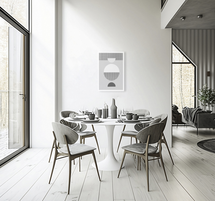 四角形饭厅 北欧 - TenStickers