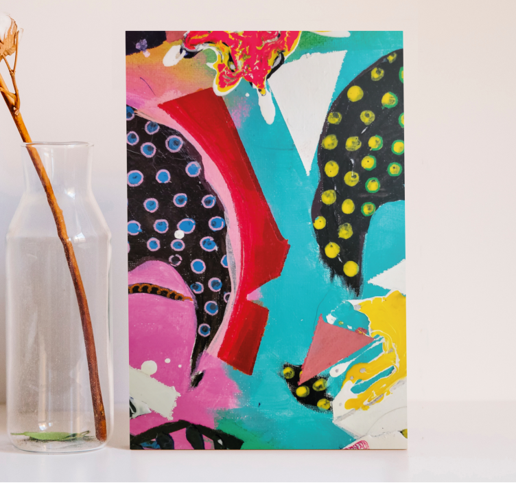 抽象艺术与鲜艳的色彩现代画布 - TenStickers