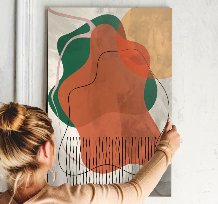 抽象拼贴艺术品画布艺术版画 - TenStickers