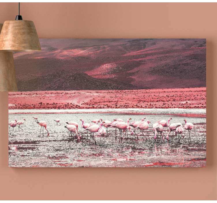 盲人鸟水边的火烈鸟 - TenStickers