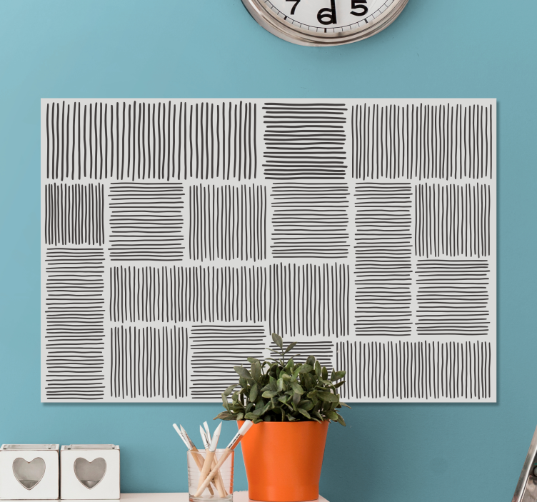 盲人佛教的纹理黑色线条 - TenStickers