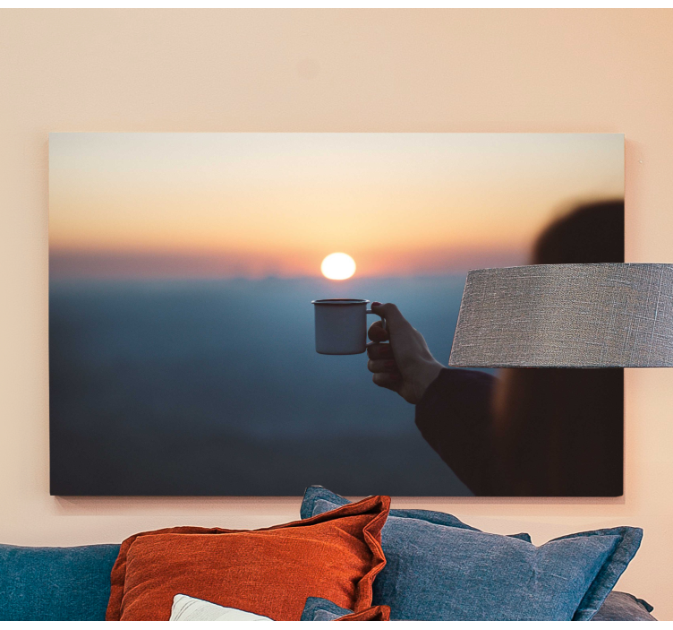 盲人手握杯子 - TenStickers