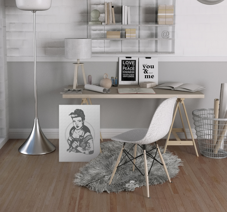 盲人女性肖像展现坚强力量 - TenStickers