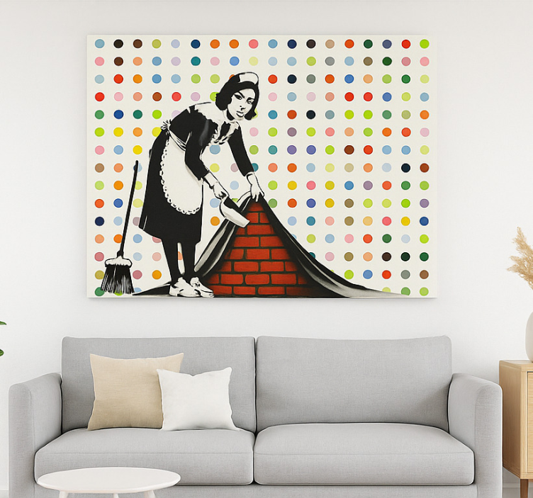 盲人艺术 地毯下的彩色清扫 - TenStickers