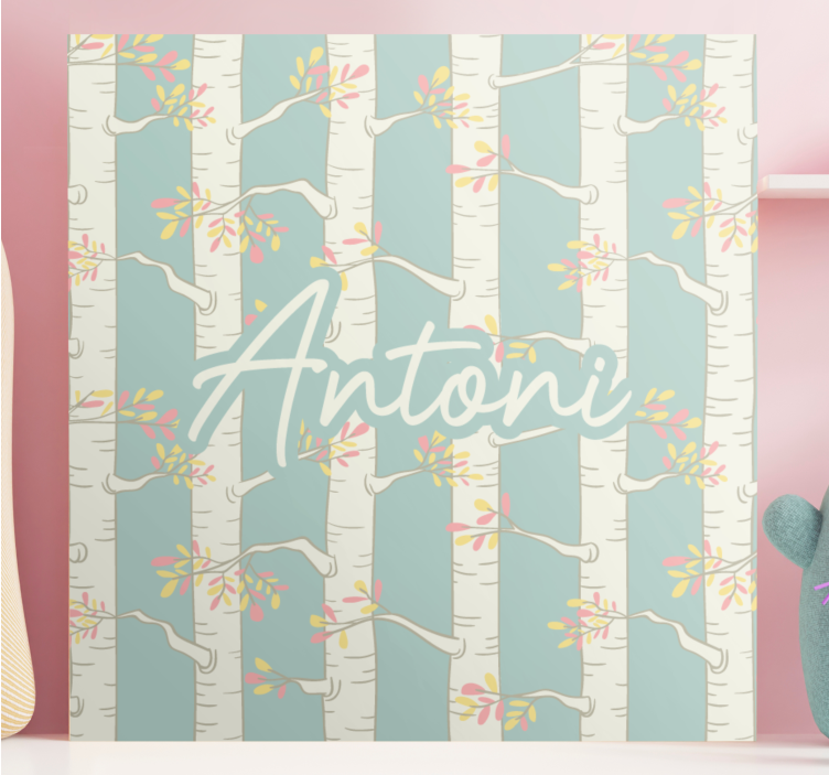 盲人视觉训练与桦树花朵相结合 - TenStickers