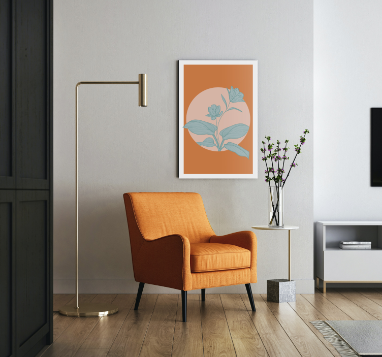 盲人视觉训练橙色风格插图 - TenStickers