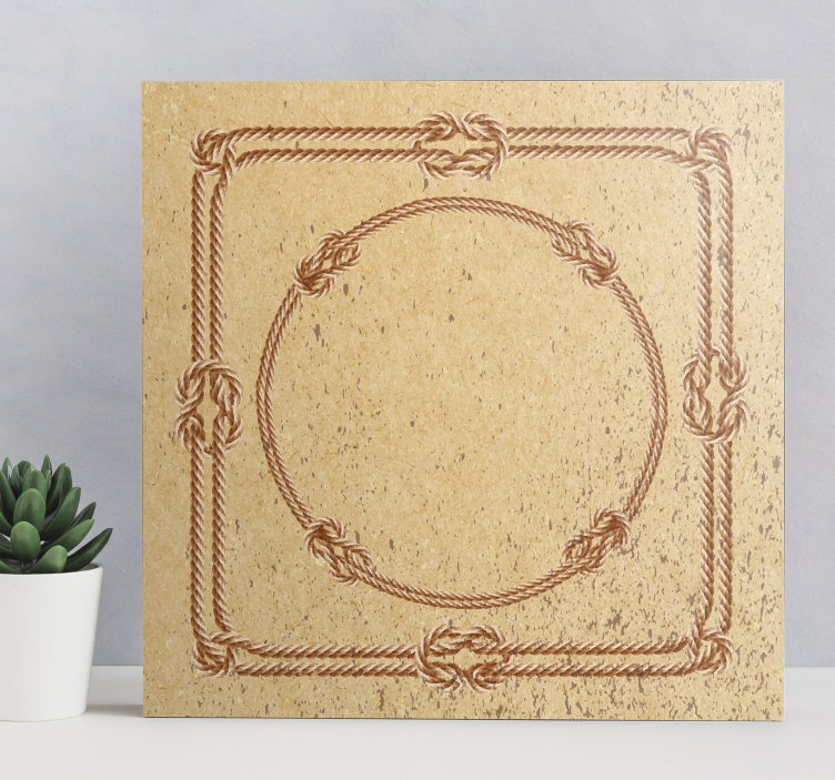 盲人几何 绳框浮雕 - TenStickers