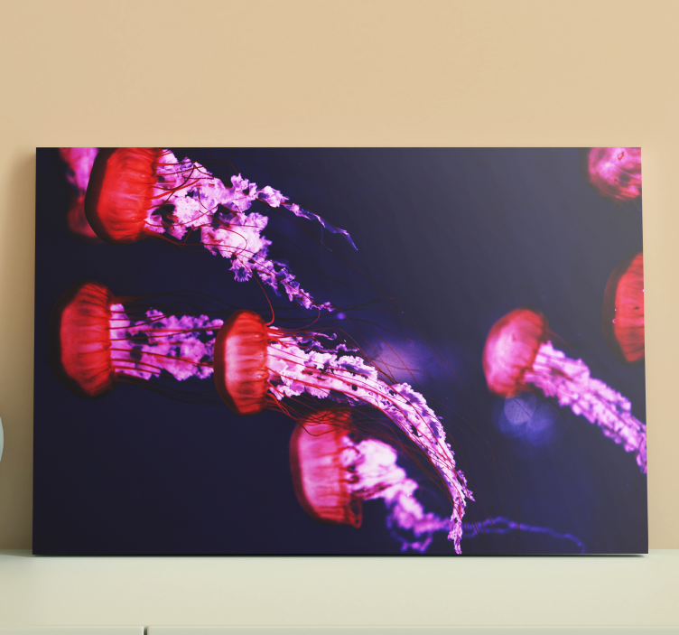 水母设计动物帆布版画 - TenStickers