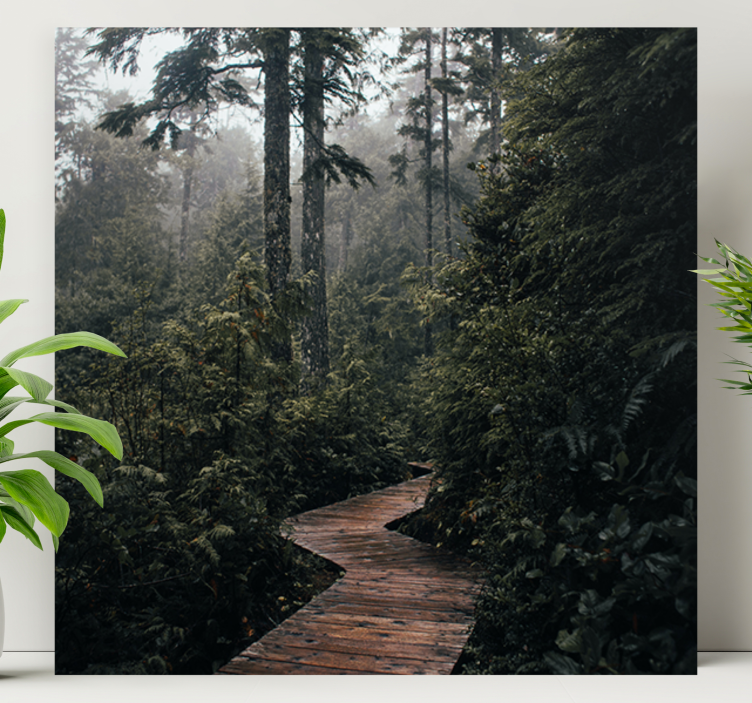 盲人游览风景宁静林间小径 - TenStickers