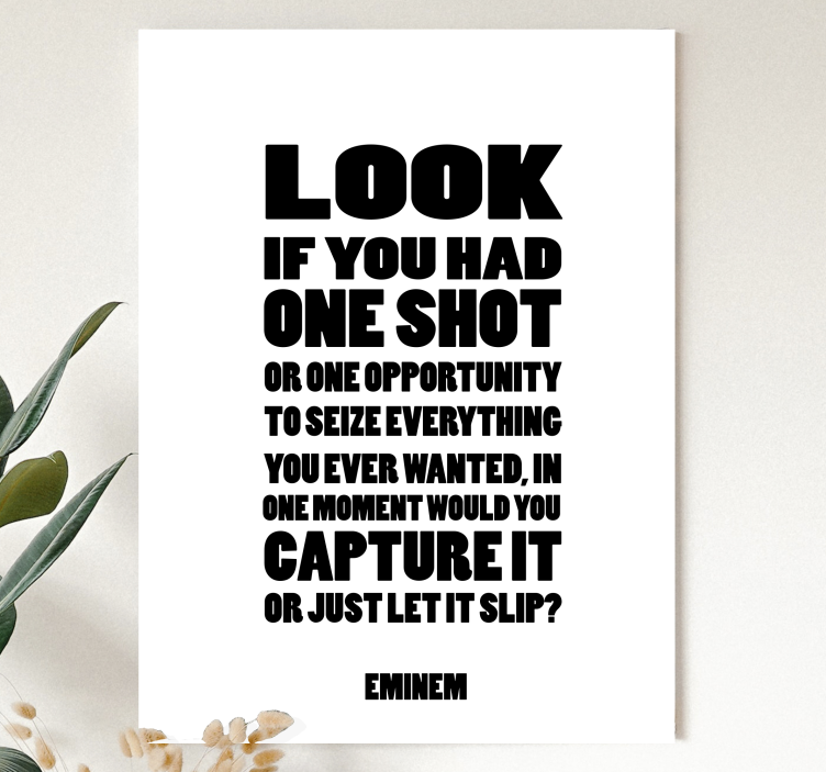 一首歌曲抒情音乐画布艺术 - TenStickers