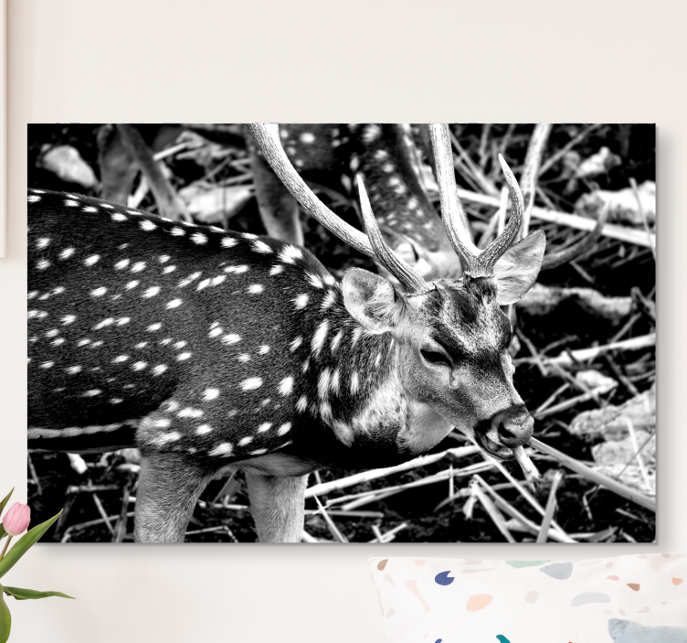 盲人麈优雅灰度肖像 - TenStickers