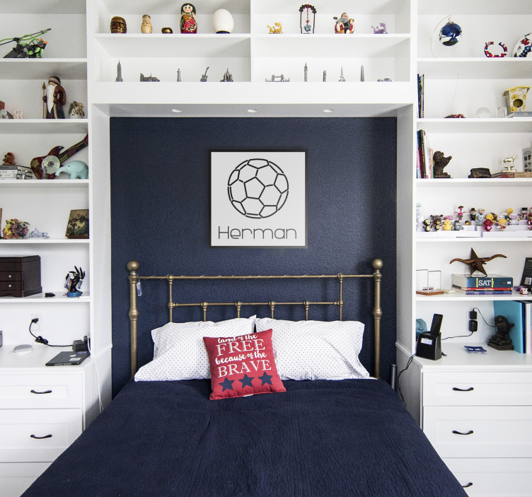 盲人青少年定制姓名足球 - TenStickers