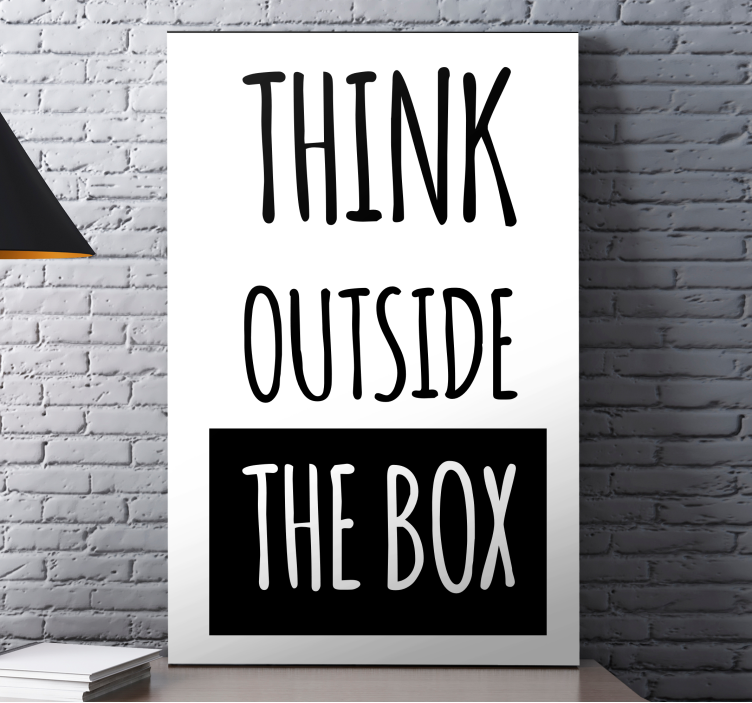 跳出框框思考激励画布 - TenStickers