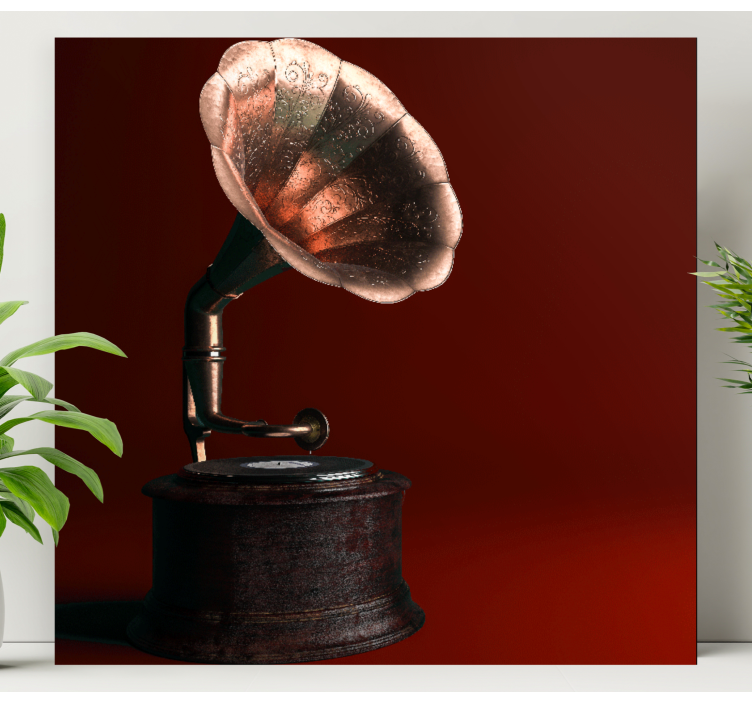 盲人复古经典留声机 - TenStickers