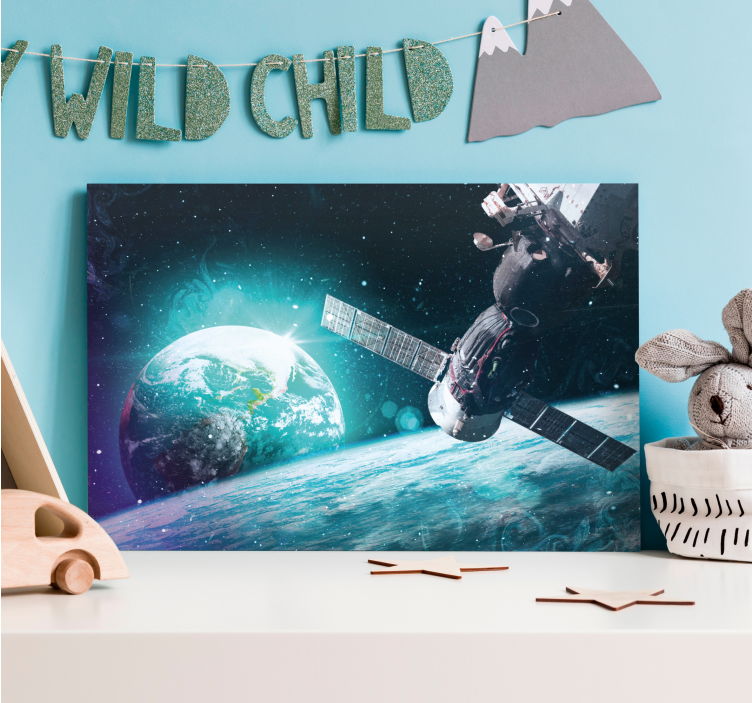 盲人世界地图探索太空场景 - TenStickers