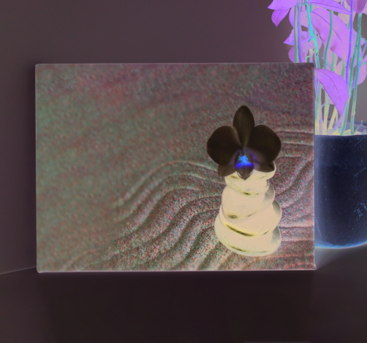 四角形客厅 禅宗石头 - TenStickers