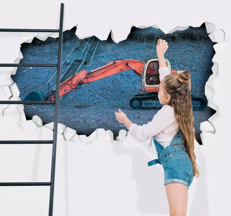 动物贴画挖掘机建筑主题设计 - TenStickers