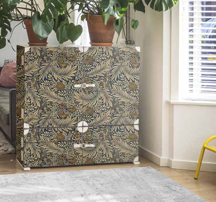 复古花纹客厅墙面装饰 - TenStickers