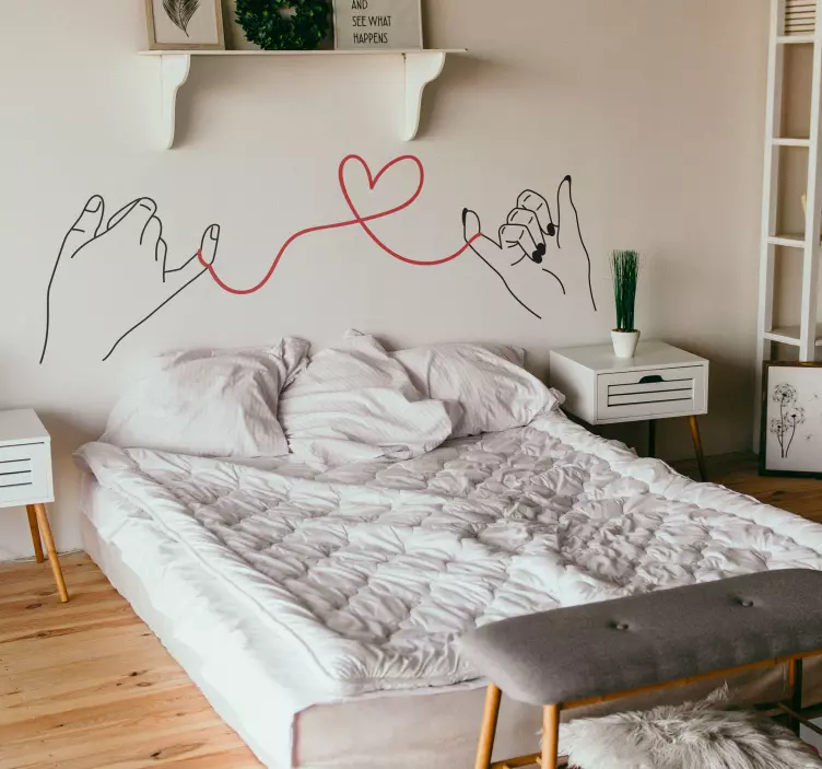 情人节红线贴纸 - TenStickers