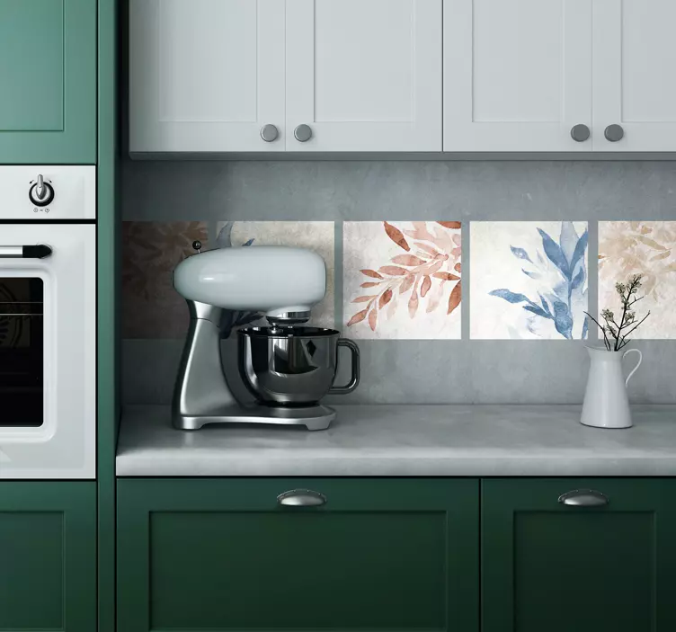 贴膜贴纸花卉水彩图案 - TenStickers