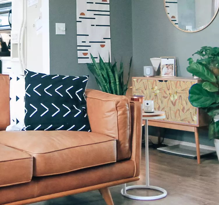 家具贴纸秋季花卉图案 - TenStickers