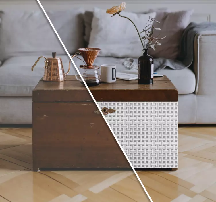 家具贴纸适用于编织纹理图案 - TenStickers