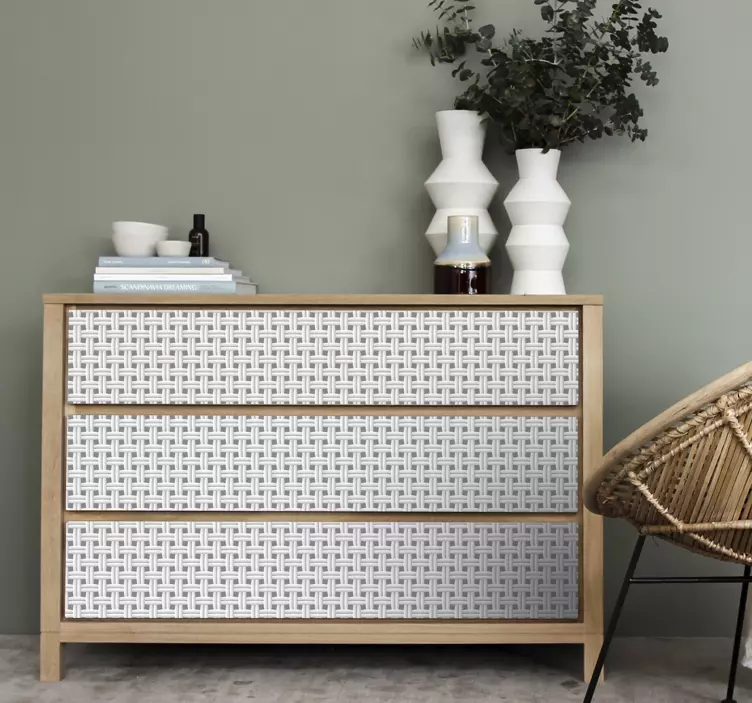 家具贴纸适用于编织纹理图案 - TenStickers