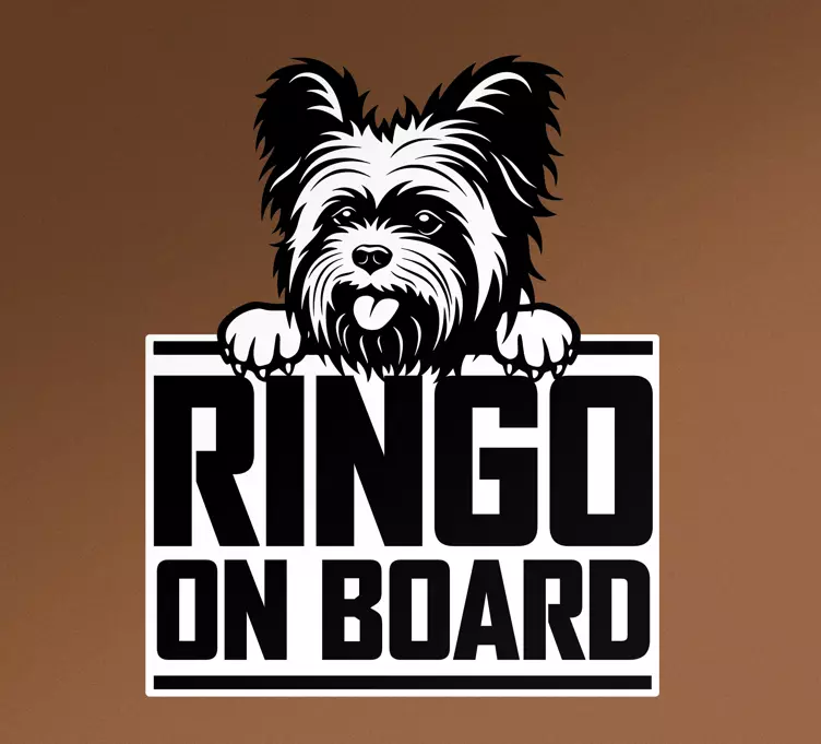 汽车贴纸，顽皮狗狗标志 - TenStickers