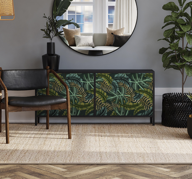 家具贴纸热带叶子 - TenStickers