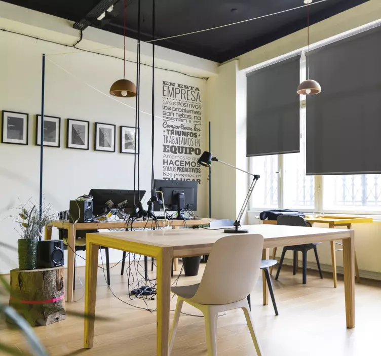 贴纸 办公室贴纸 装饰性文字贴纸在此公司 - TenStickers