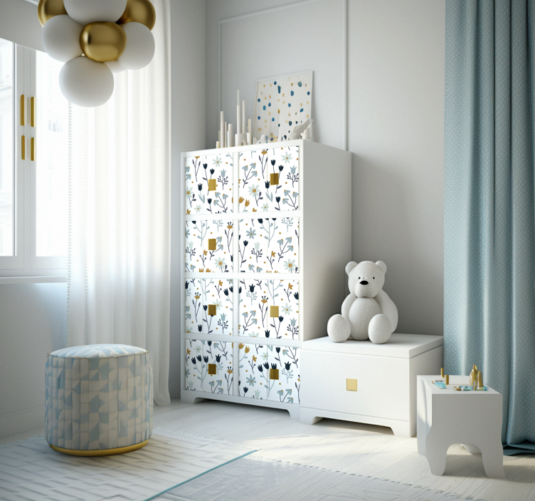 家具贴纸 微縮的花 - TenStickers