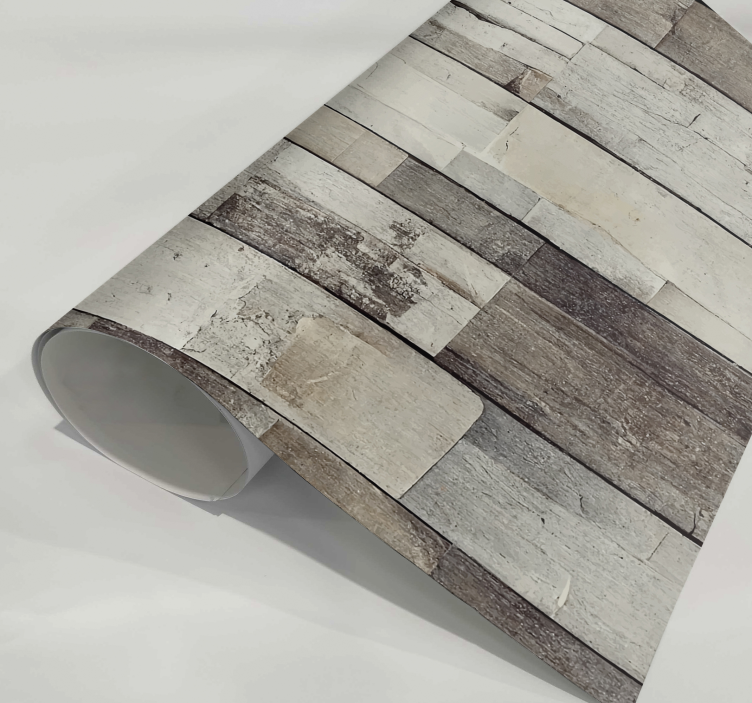 家具贴纸 淡木色老化木材 - TenStickers