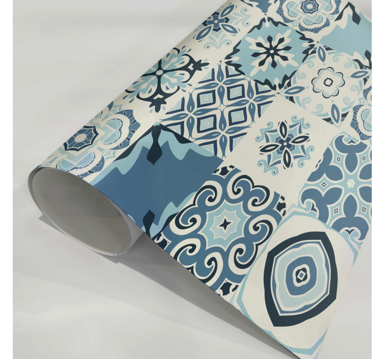 家具贴纸 青色瓷砖 - TenStickers