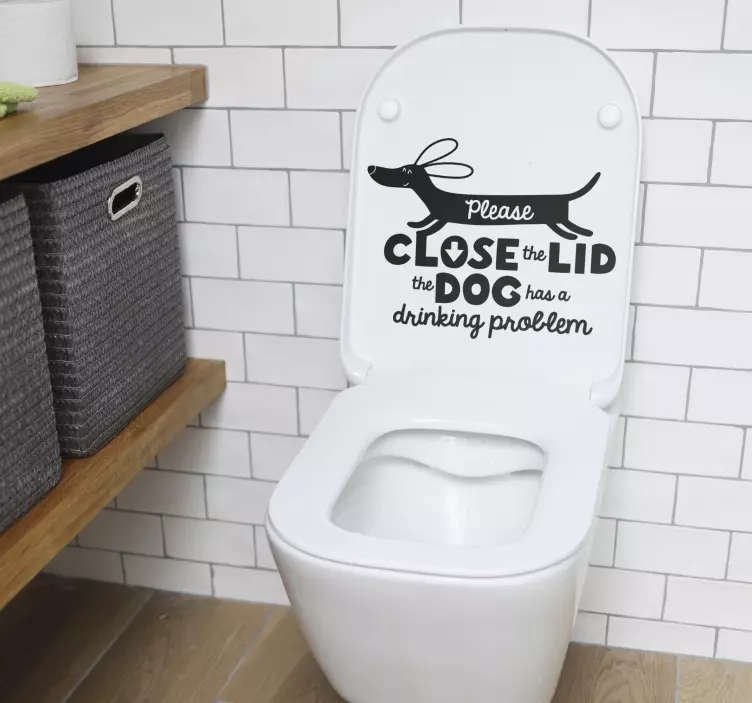 宠物墙贴纸 闭上盖子，小狗。 - TenStickers