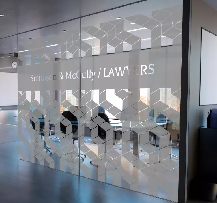 贴纸 办公室贴纸 可定制的立方体几何图案 - TenStickers