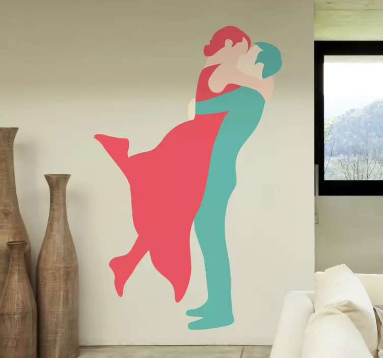 情侣接吻贴纸 - TenStickers